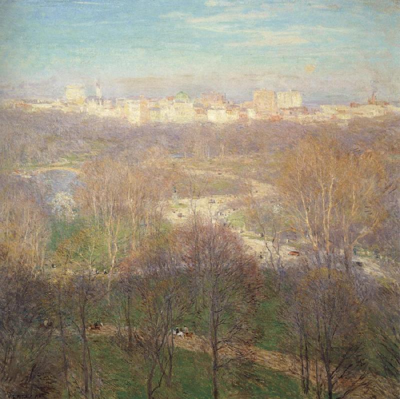 Metcalf, Willard Leroy Early Spring Afternoon-Central Park